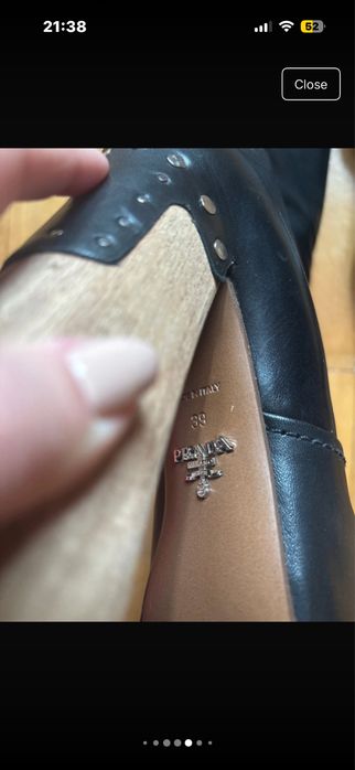 Cizme Prada cu toc si platforma