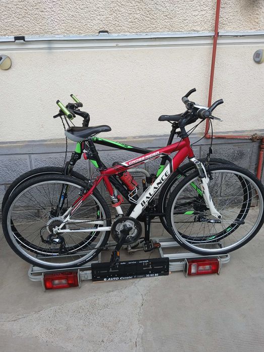Suport 2 biciclete pe cârlig EUFAB Bike Two (Germania) - Aluminiu, Instalație Nouă