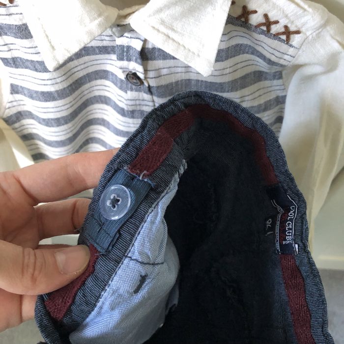 Риза и панталон комлект за момче размер 12/18 месеца