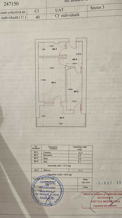 Garsonieră de vânzare - et. 5 (46mp) mobilata si utilata, direct proprietar