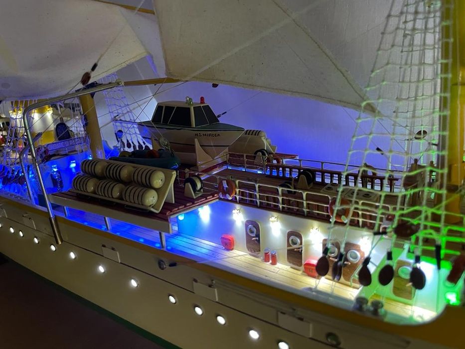 Macheta la scara Bricul Mircea 1882 nava scoala a Romaniei