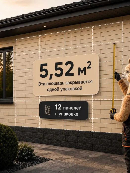 Фасадная панель Кирпич Клинкерный желтый от Fineber