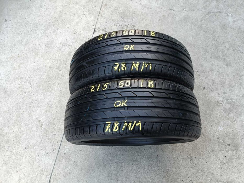 Doua anvelope vara 215 50 18 bridgestone turanza T001 profil de 7,8 mm
