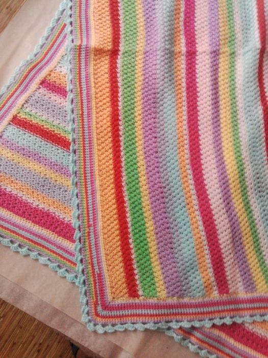 плед детский вязаный