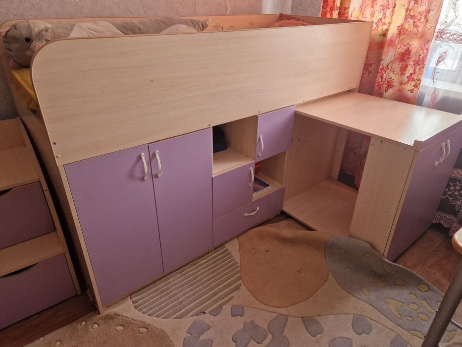 Кровать детская шкаф