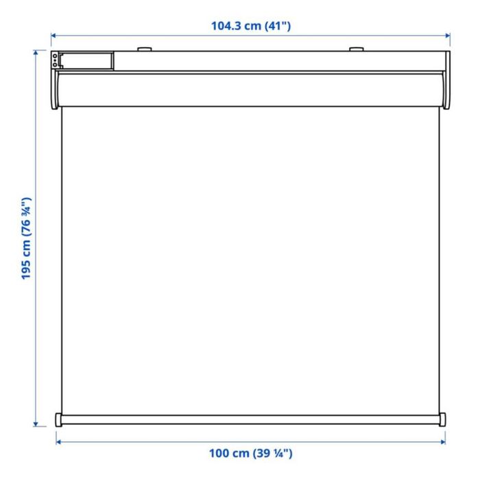 Смарт ролетна щора от Икеа Ikea Fyrtur - 100см с резервна батерия и две дистанционни