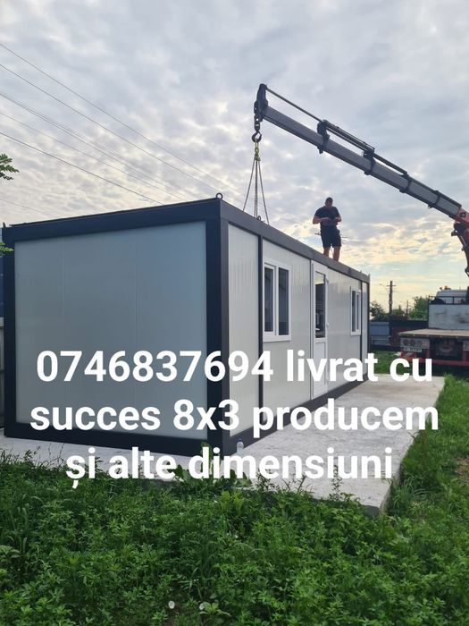 Vand container modular , birou vestiar, grup sanitar, paza, magazie