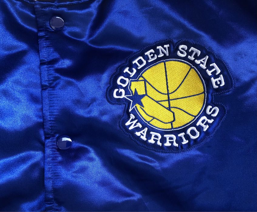 Mitchell & Ness NBA Golden State Warriors Heavyweight Satin Jacket - L