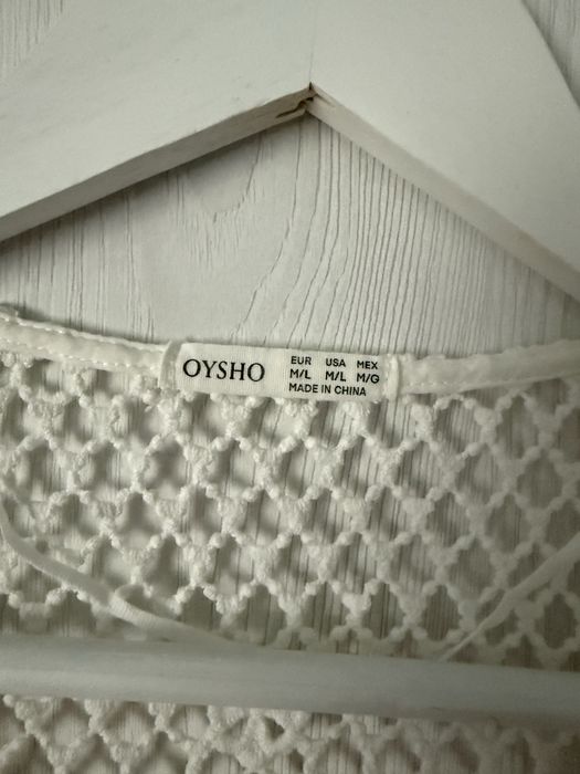Плажна туника памук Crochet Oysho