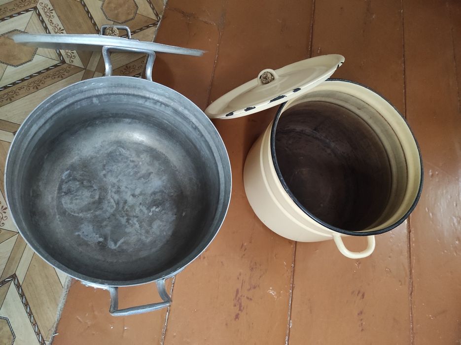 Кастрюли Алюминевая-Эмалированная.