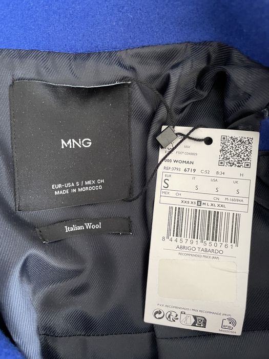 Palton Lana Mango cu eticheta