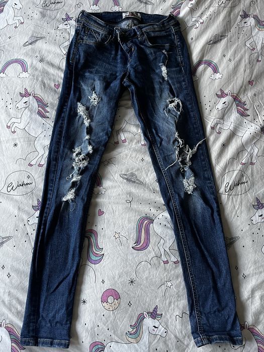 Дамски сини дънки