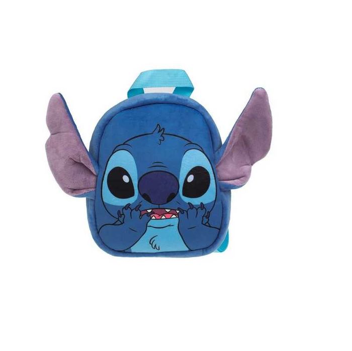 Детска плюшена раница Mercado Trade, За деца, Stitch, Синя