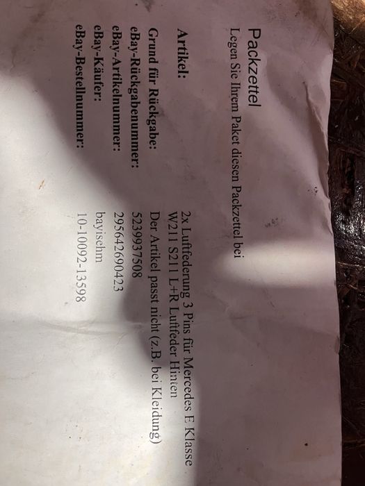 Perne punte spate W211 / S211