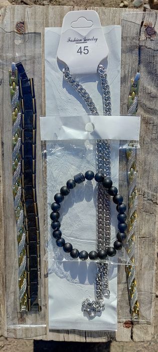 Браслет нержавеющая сталь магнезит