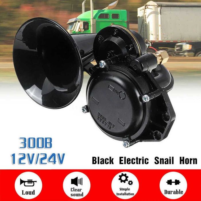 Въздушна тромба клаксон 12V-24V 300dB за Volvo, Scania и други