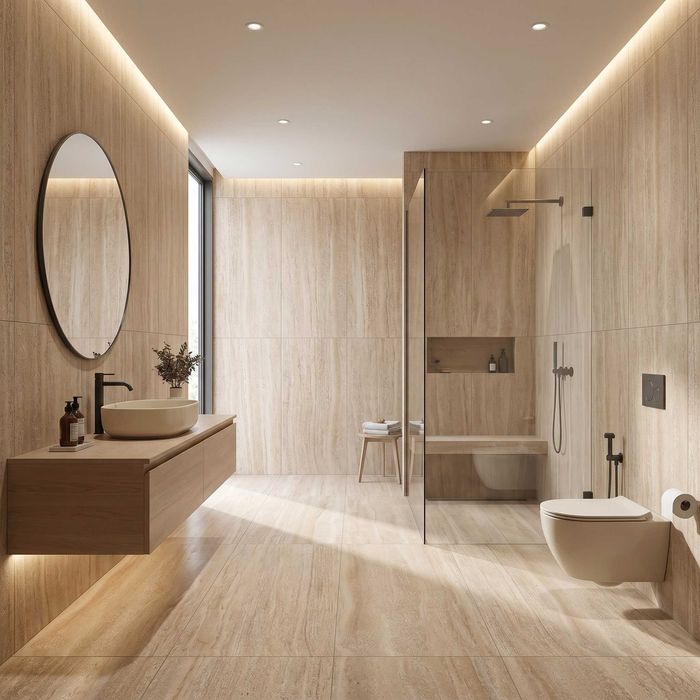 Gresie portelanata Travertine Gold F P 600X1200X8 R Mat 1L