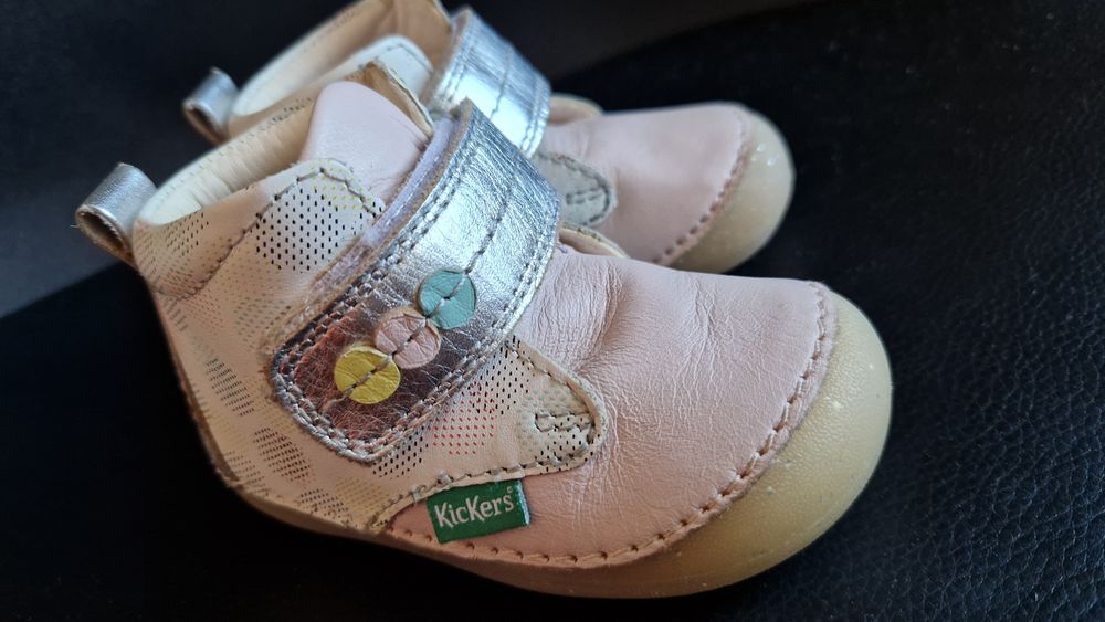 Kickers детски боти естествена кожа 19 номер