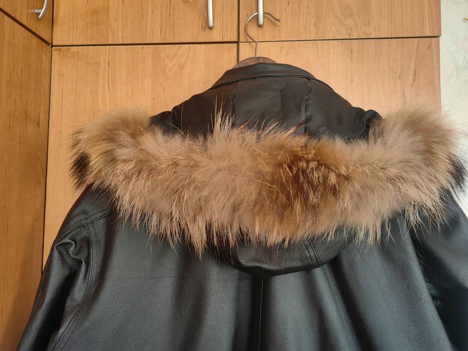 Зимно яке от телешка кожа