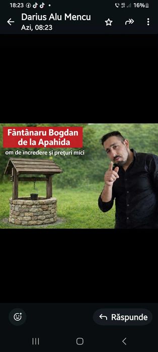 Curățit fântână curăț adâncesc dezinfectez