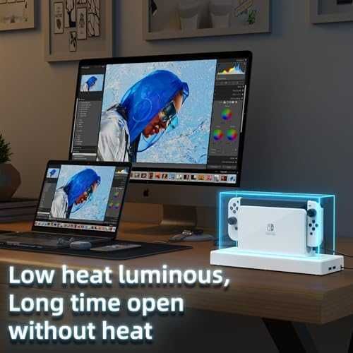 Нов LED Защитен Кейс Nintendo Switch OLED - Водоустойчив, Цветен гр ...