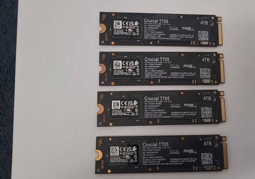 SSD Crucial T705 de 4TB PCI Express 5.0 x4 M.2 2280 , nou, fara cutie