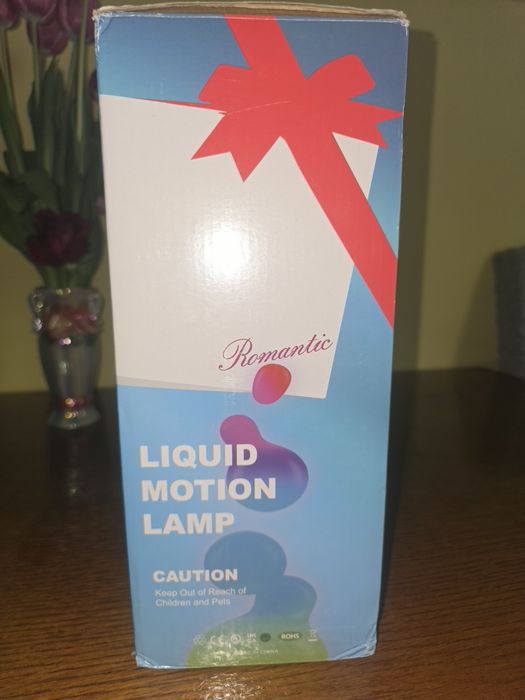 Lampă cu Lavă Clasică 42 cm - Albastru și Verde Neon - Nouă la Cutie