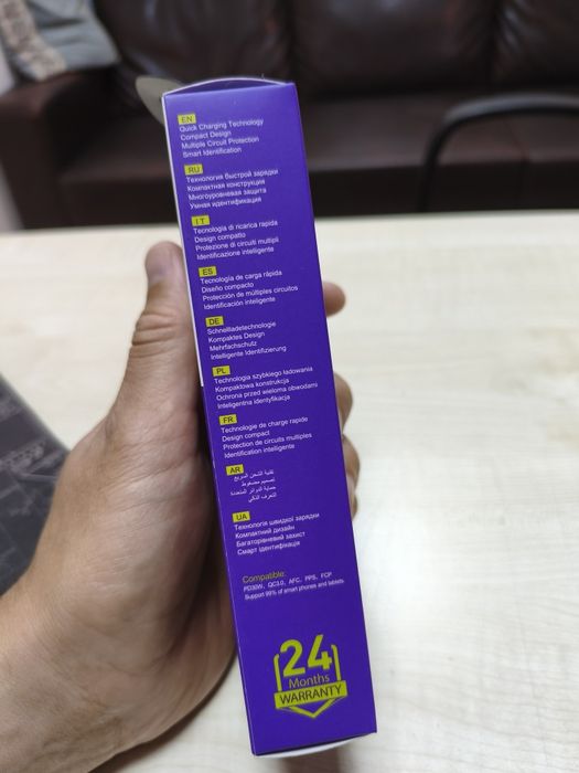 Комплект зарядки type-c to type-c , 1 м, 30w