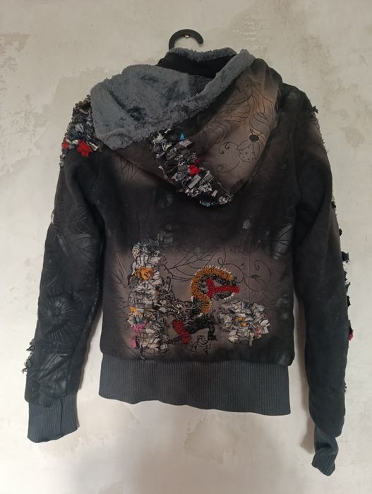 Теплая толстовка в стиле пэчворк