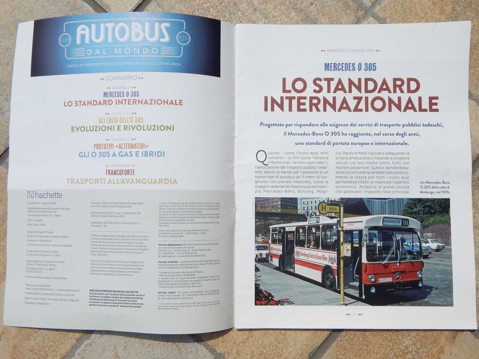 Revista autobuz Mercedes O 305 1979 colectia italiana de autobuze 1:43