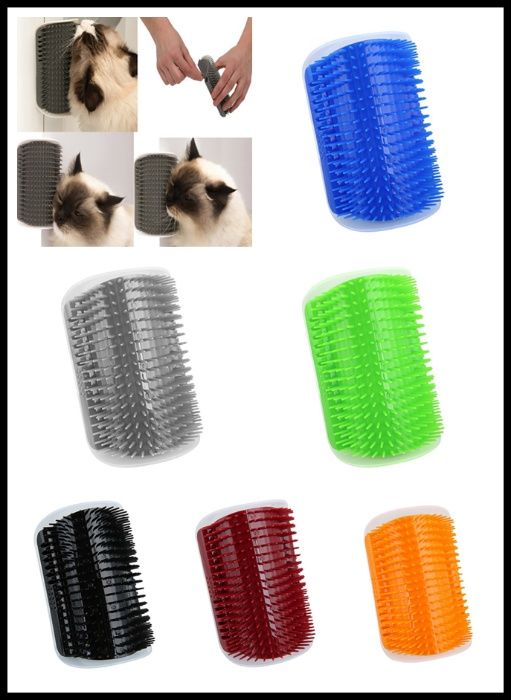 jucarie pieptan scarpinici perie masaj pisici din plastic