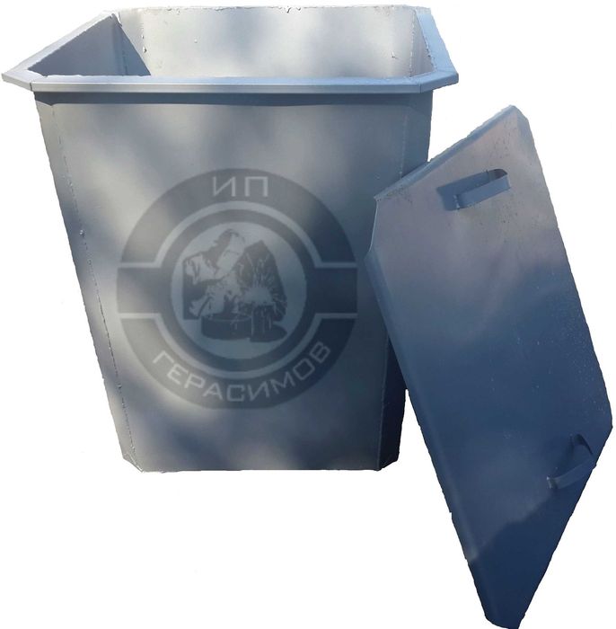 Мусорные контейнеры 075 куб (750 л) с крышками, без колес