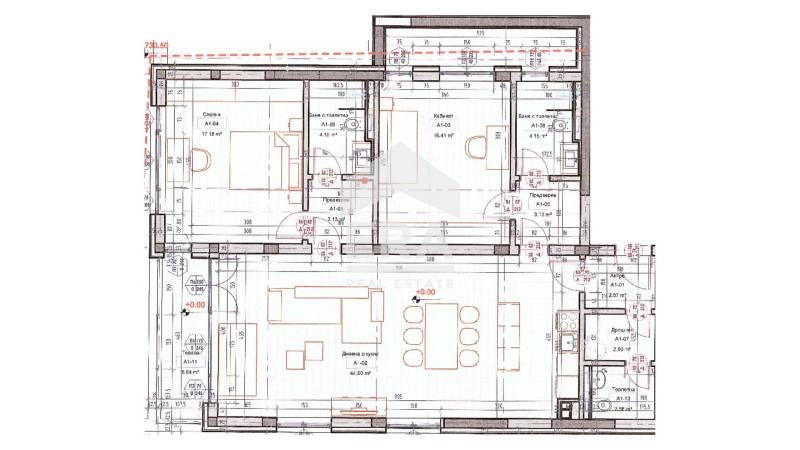 Тристаен Апартамент с дворна тераса пред АКТ 15 в кв. Драгалевци