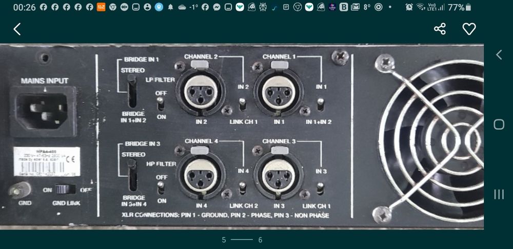 Amplificator Putere ECLER MPA 4x400 W SPANIA