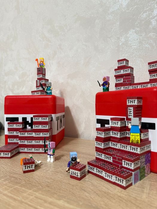 Майнкрафт магнитные блоки ТНТ 100шт