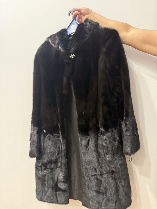 Шуба норковая черный жемчуг