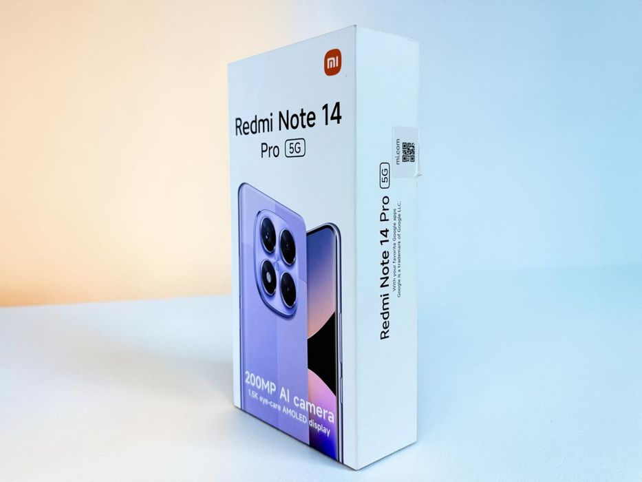 НОВ! Xiaomi Redmi Note 14 Pro 5G 256GB 8RAM Lavender Purple / Black / Green 2г. Гаранция!