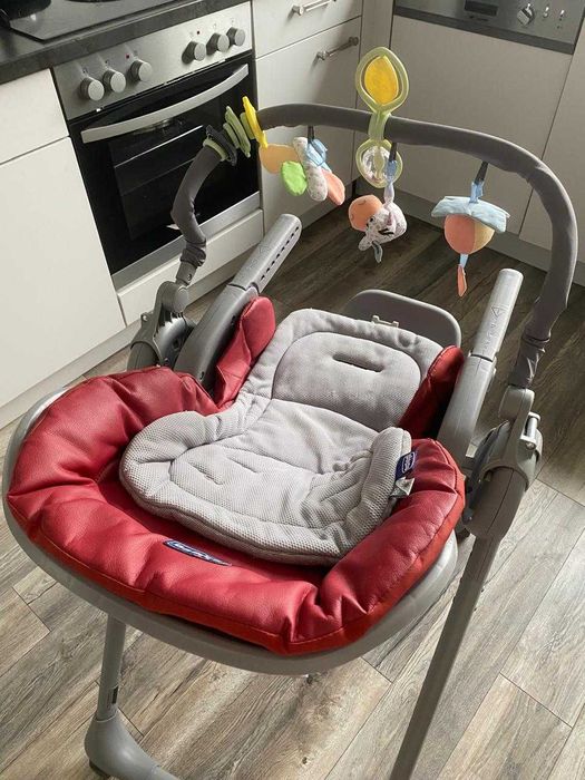 Scaun de masa Chicco Polly Magic Relax, Red Passion, 6luni+