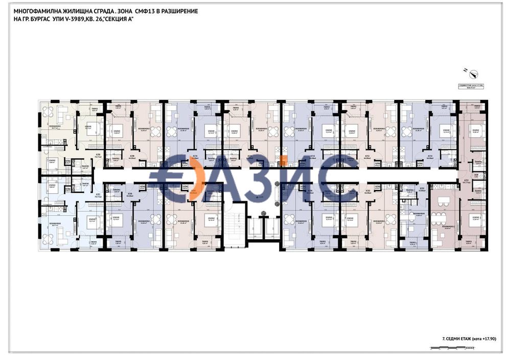 Апартамент с 1 спалня в новия комплекс "Смокините-5", Бургас, 64.04 кв. м, #34200262