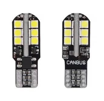 Лед крушки 2бр. CANBUS за габарит T10 W5W 3030/24smd 12V 6000K