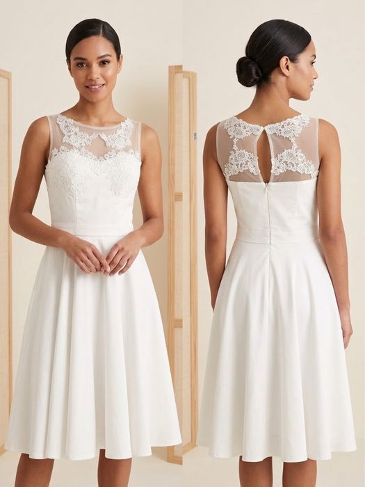 Бяла официална рокля Zara