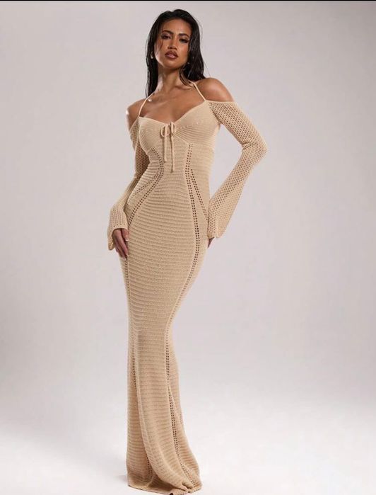 Плажна плетена рокля