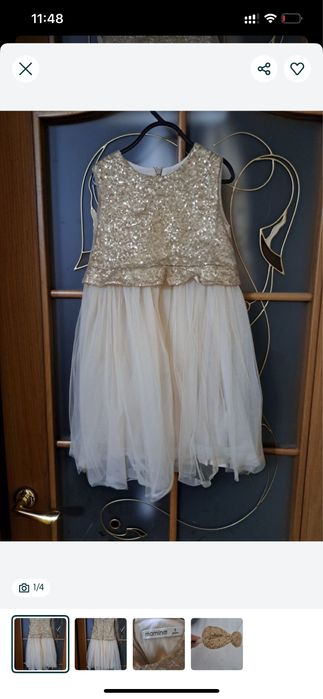 Синее платье 110-116 на 5-6 лет