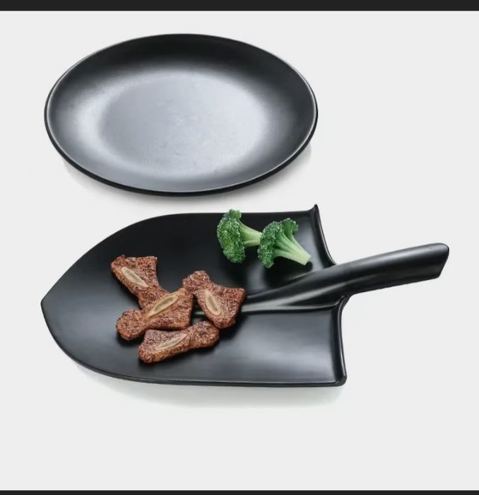 Тарелка матовая искусственный фарфор (пищевой пластик]