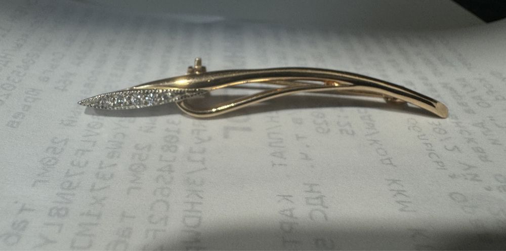 Брошь золото 585 пробы