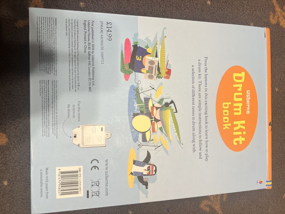 Usborne drum kit carte muzicala