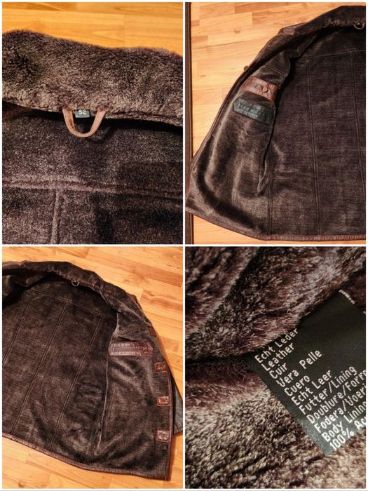 Cojoc piele naturală premium căprioară îmblănit XL