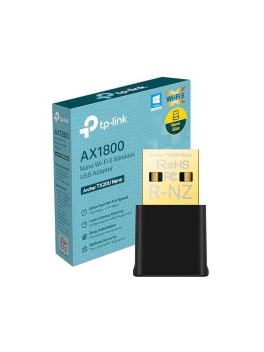 Wi-Fi Приемник TP-LINK / Archer TX20U Nano / USB 2.0 / до 574 Мбит/с