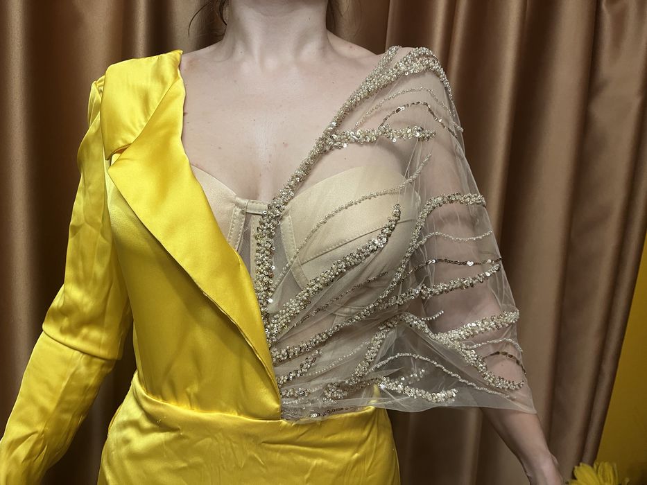 Rochie seara jumate pantalon, jumate fusta