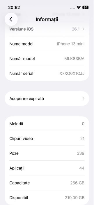 Iphone 13 mini 256 GB